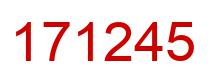 Number 171245 red image