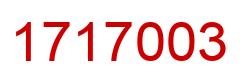 Number 1717003 red image