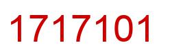 Number 1717101 red image