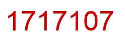 Number 1717107 red image