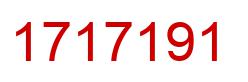 Number 1717191 red image