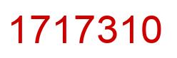 Number 1717310 red image