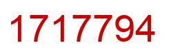 Number 1717794 red image