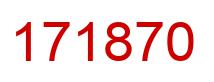 Number 171870 red image