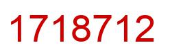 Number 1718712 red image