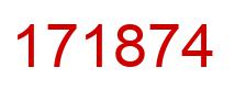 Number 171874 red image