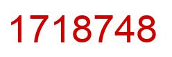 Number 1718748 red image