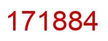 Number 171884 red image