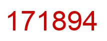 Number 171894 red image