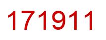 Number 171911 red image