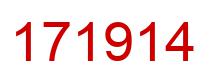 Number 171914 red image