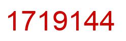 Number 1719144 red image