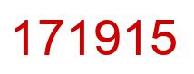 Number 171915 red image