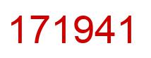 Number 171941 red image