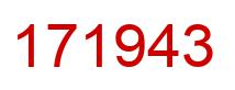 Number 171943 red image