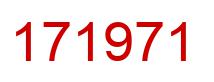 Number 171971 red image