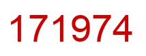 Number 171974 red image