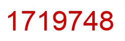 Number 1719748 red image