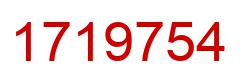 Number 1719754 red image