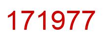 Number 171977 red image