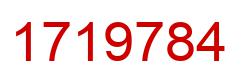 Number 1719784 red image