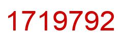 Number 1719792 red image