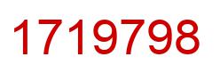 Number 1719798 red image