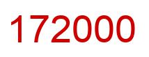 Number 172000 red image
