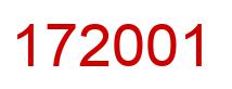 Number 172001 red image