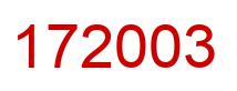 Number 172003 red image