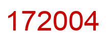 Number 172004 red image