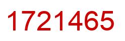 Number 1721465 red image