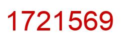 Number 1721569 red image