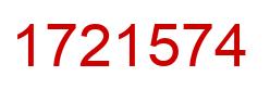 Number 1721574 red image