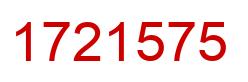 Number 1721575 red image
