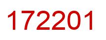 Number 172201 red image