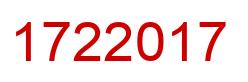 Number 1722017 red image