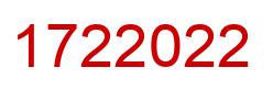 Number 1722022 red image