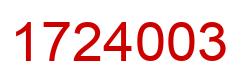 Number 1724003 red image