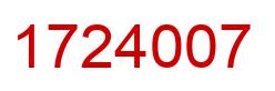 Number 1724007 red image