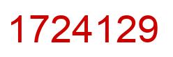 Number 1724129 red image