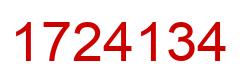 Number 1724134 red image