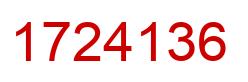 Number 1724136 red image