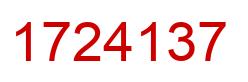 Number 1724137 red image