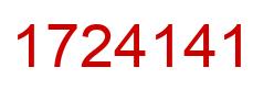 Number 1724141 red image
