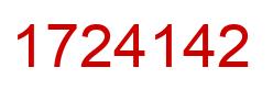 Number 1724142 red image