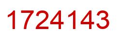 Number 1724143 red image