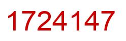 Number 1724147 red image