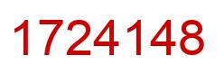 Number 1724148 red image
