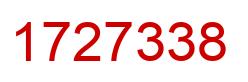 Number 1727338 red image